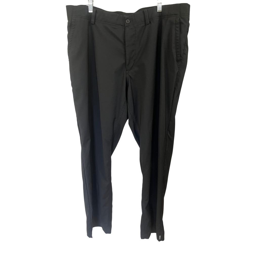 Nike Dri-FIT Mens Golf Pants Black 40x30 Flat Front Trousers Standard Fit